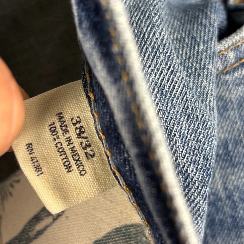 Polo Ralph Lauren 381 Slim Straight Leg Jeans 38x32 Blue Denim